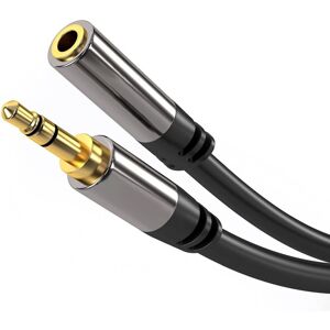 PremiumCord prodlužovací kabel Jack 3,5mm M/F HQ stíněný černý 3m
