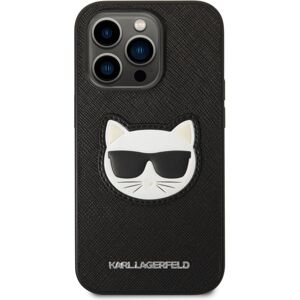Karl Lagerfeld PU Saffiano Choupette Head kryt iPhone 14 Pro černý