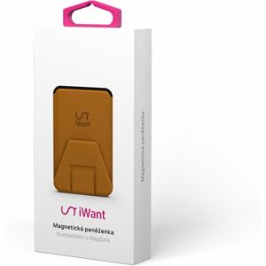 iWant MagSafe magnetická peněženka hnědá