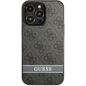 Guess PU 4G Stripe kryt iPhone 13 Pro Max šedý