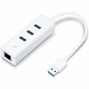 TP-Link UE330 USB 3.0 HUB + adaptér USB 3.0 na Ethernet, bílý