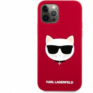 Karl Lagerfeld Choupette Head silikonový kryt iPhone 12 Pro Max červený