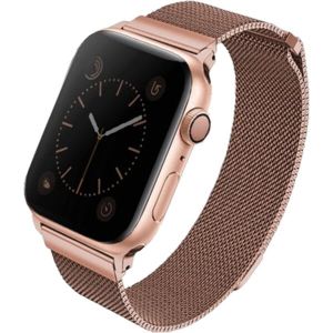 UNIQ Dante ocelový řemínek Apple Watch 44/42mm Rose růžově zlatý