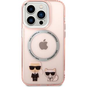 Karl Lagerfeld MagSafe kryt Karl and Choupette iPhone 14 Pro Max růžový