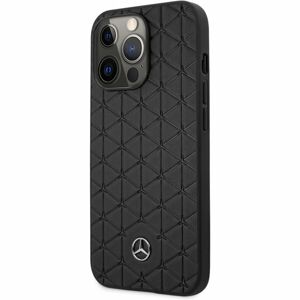 Mercedes Genuine Leather Quilted Hard Case iPhone 13 Pro Max černé