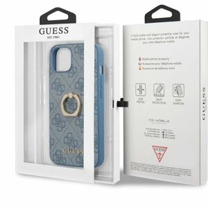 Guess PU 4G Ring Case iPhone 13 Mini modrý