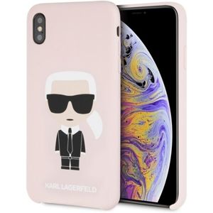 Karl Lagerfeld Full Body Iconic KLHCI65SLFKPI silikonové pouzdro iPhone XS Max růžové