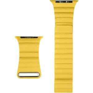 COTEetCI kožený magnetický řemínek Loop Band pro Apple Watch 38/40mm žlutý