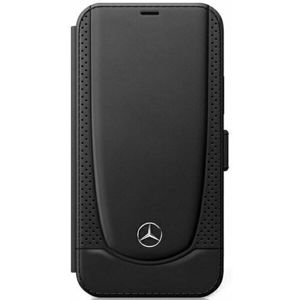 Mercedes Perforated Leather Book pouzdro iPhone 12 Pro Max černé