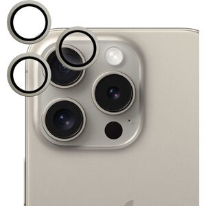 Epico hliníkové ochranné sklo na čočky fotoaparátu pro iPhone 15 Pro / 15 Pro Max přírodní