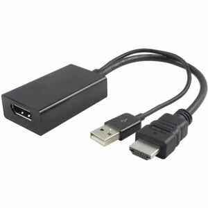 PremiumCord adaptér HDMI-DisplayPort M/F s napájením z USB