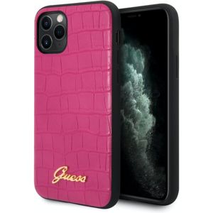 Guess Croco kryt iPhone 11 Pro růžový
