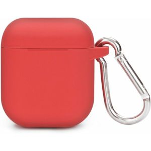 Smarty silikonové pouzdro s karabinou Apple Airpods červené