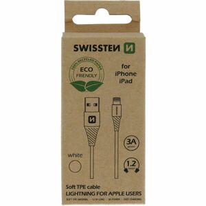 Datový kabel SWISSTEN USB/LIGHTNING 1,2M bílý (ECO BALENÍ)