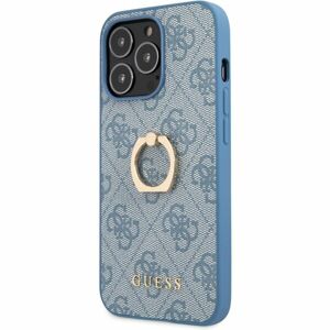 Guess PU 4G Ring Case iPhone 13 Pro Max modrý