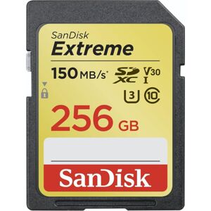 SanDisk Extreme 256 GB SDXC Memory Card 150 MB/s, UHS-I, Class 10, U3, V30
