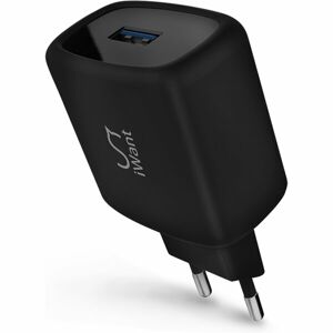 iWant USB-A síťová nabíječka 18W černá (2.gen)