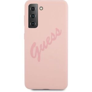 Guess Silicone Vintage kryt Samsung Galaxy S21+ růžový
