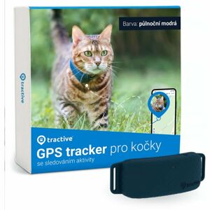 Tractive GPS CAT 4 LTE Tracker a monitor aktivity pro kočky půlnoční modrá