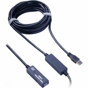 PremiumCord USB 3.0 A/M-A/F repeater + prodlužovací kabel 10m