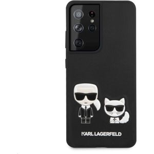 Karl Lagerfeld PU Karl &Choupette kryt Samsung Galaxy S21 Ultra černý