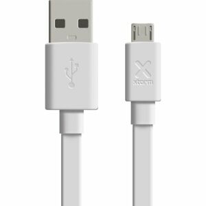 Xtorm Flat USB-A/MicroUSB plochý kabel 1 m bílý