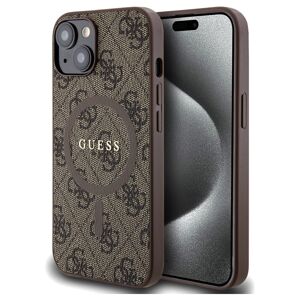 Guess PU Leather 4G Colored Ring MagSafe kryt iPhone 14 hnědý