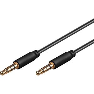 PremiumCord Kabel Jack 3,5mm 4 pinový M/M 3 m pro Apple iPhone, iPad, iPod