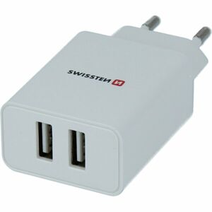 SWISSTEN Smart IC síťový adaptér 2x USB 2,1A bílý (eco- balení)