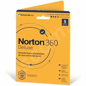 Norton 360 Deluxe 50GB + VPN 1 uživatel pro 5 zařízení na 12 měsíců (ESD)