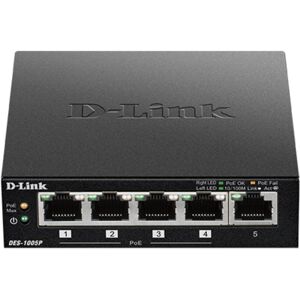 D-Link DES-1005P B1 5-portový 10/100 PoE Desktop Switch