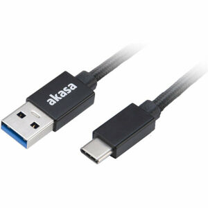 Akasa kabel USB-C 3.1 - USB-A 3.1, M/M, 1m, černá