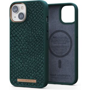 NJORD Salmon Leather Magsafe Case iPhone 14 (6.1), Green
