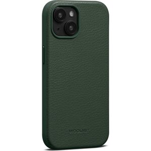 Woolnut kožený kryt pro iPhone 15 tmavě zelený