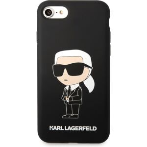 Karl Lagerfeld Liquid Silicone Ikonik NFT kryt iPhone 7/8/SE (20/22) černý