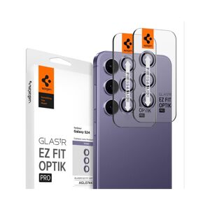 Spigen Glass tR EZ Fit Optik Pro 2 Pack ochranné sklo na fotoaparát Samsung Galaxy S24 fialové