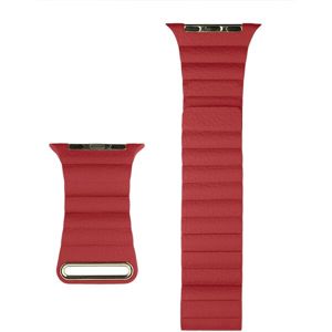 COTEetCI kožený magnetický řemínek Loop Band pro Apple Watch 38/40/41mm červený