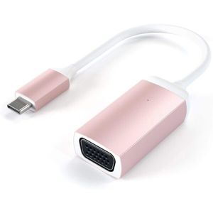 Satechi USB C - VGA redukce růžově zlatá