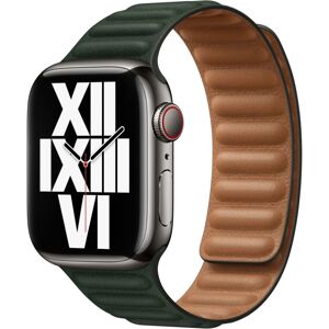 Apple Watch kožený tah 45/44/42mm sekvojově zelený - M/L