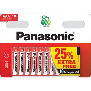 Panasonic Red Zinc AAA zinkouhlíková baterie (10ks)