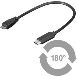 PremiumCord redukce USB C samec-Micro USB 2.0 samec 20cm