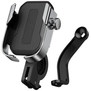Baseus univerzální držák na mobilní telefon na kolo / motocykl Armor stříbrná