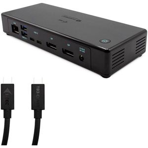 i-tec Thunderbolt 3 / USB-C Dual DisplayPort 4K Docking Station with Power Delivery 85W + Two TB3 Ca
