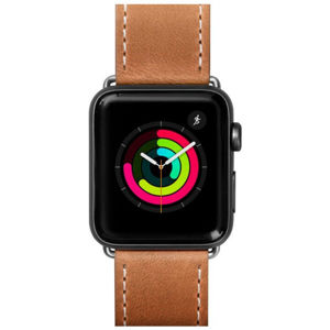 LAUT Safari kožený řemínek na Apple Watch 42/44 mm hnědý