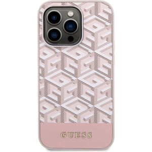 Guess PU G Cube MagSafe kryt iPhone 14 Pro Max růžový