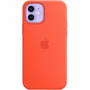 Apple silikonový kryt s MagSafe na iPhone 12 a iPhone 12 Pro svítivě oranžová
