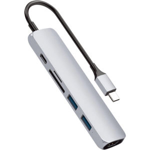 HyperDrive BAR 6v1 USB-C Hub iPad Pro MacBook Pro/Air stříbrný