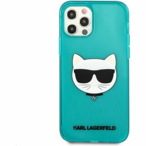 Karl Lagerfeld TPU Choupette Head kryt iPhone 12/12 Pro Fluo Blue