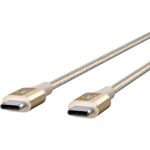 Belkin DuraTek Premium Kevlar datový a nabíjecí kabel USB-C, 1,2m, zlatý