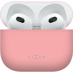 FIXED Silky ultratenké silikonové pouzdro Apple Airpods 3 růžové
